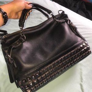Black bag with pyramid studs